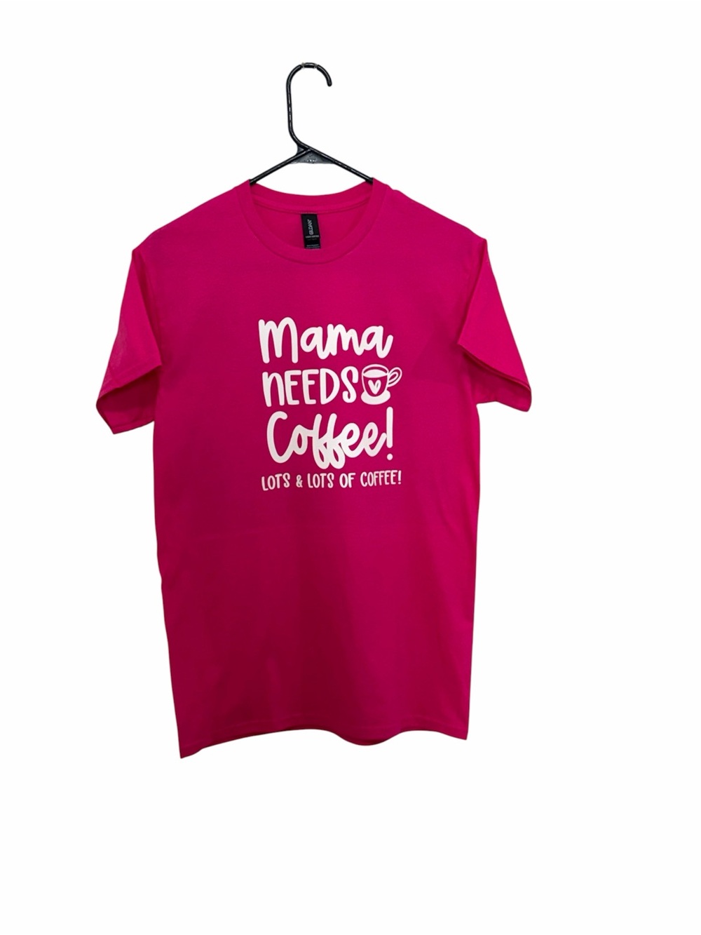 Gildan Hot Pink 'Mama Needs Coffee' Graphic Tee